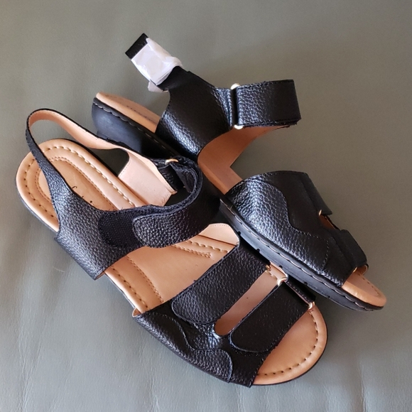 comfortview Shoes - COMFORTVIEW WW BLACK SANDALS